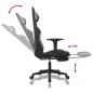 vidaXL Silla gaming de masaje con reposapiés tela negro y gris claro vidaXL Silla gaming de masaje con reposapiés tela negro y gris claro