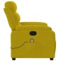 vidaXL Sillón de masaje reclinable de terciopelo amarillo vidaXL Sillón de masaje reclinable de terciopelo amarillo