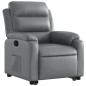 vidaXL Sillón reclinable elevable cuero artificial gris vidaXL Sillón reclinable elevable cuero artificial gris