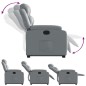 vidaXL Sillón reclinable elevable cuero artificial gris vidaXL Sillón reclinable elevable cuero artificial gris