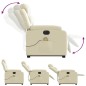 vidaXL Sillón de masaje elevable eléctrico cuero sintético crema vidaXL Sillón de masaje elevable eléctrico cuero sintético crema