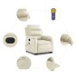 vidaXL Sillón de masaje elevable eléctrico cuero sintético crema vidaXL Sillón de masaje elevable eléctrico cuero sintético crema