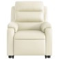 vidaXL Sillón de masaje elevable eléctrico cuero sintético crema vidaXL Sillón de masaje elevable eléctrico cuero sintético crema