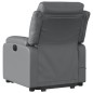 vidaXL Sillón de masaje elevable eléctrico cuero sintético gris vidaXL Sillón de masaje elevable eléctrico cuero sintético gris