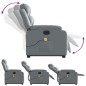 vidaXL Sillón de masaje elevable eléctrico cuero sintético gris vidaXL Sillón de masaje elevable eléctrico cuero sintético gris