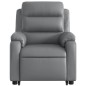 vidaXL Sillón de masaje elevable eléctrico cuero sintético gris vidaXL Sillón de masaje elevable eléctrico cuero sintético gris