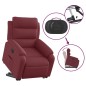 vidaXL Sillón eléctrico reclinable elevable de tela rojo tinto vidaXL Sillón eléctrico reclinable elevable de tela rojo tinto
