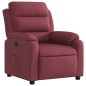 vidaXL Sillón reclinable eléctrico tela rojo tinto vidaXL Sillón reclinable eléctrico tela rojo tinto