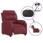 vidaXL Sillón reclinable eléctrico tela rojo tinto vidaXL Sillón reclinable eléctrico tela rojo tinto