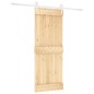vidaXL Puerta corredera con herrajes madera maciza de pino 80x210 cm vidaXL Puerta corredera con herrajes madera maciza de pino 80x210 cm
