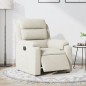 vidaXL Sillón reclinable eléctrico de terciopelo blanco crema vidaXL Sillón reclinable eléctrico de terciopelo blanco crema