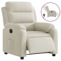 vidaXL Sillón reclinable eléctrico de terciopelo blanco crema vidaXL Sillón reclinable eléctrico de terciopelo blanco crema