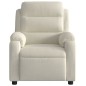 vidaXL Sillón reclinable eléctrico de terciopelo blanco crema vidaXL Sillón reclinable eléctrico de terciopelo blanco crema