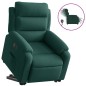 vidaXL Sillón eléctrico reclinable elevable de terciopelo verde oscuro vidaXL Sillón eléctrico reclinable elevable de terciopelo verde oscuro
