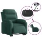 vidaXL Sillón eléctrico reclinable elevable de terciopelo verde oscuro vidaXL Sillón eléctrico reclinable elevable de terciopelo verde oscuro