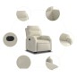 vidaXL Sillón eléctrico reclinable elevable de terciopelo crema vidaXL Sillón eléctrico reclinable elevable de terciopelo crema