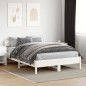 vidaXL Estructura de cama con cabecero madera pino blanco 140x200 cm vidaXL Estructura de cama con cabecero madera pino blanco 140x200 cm