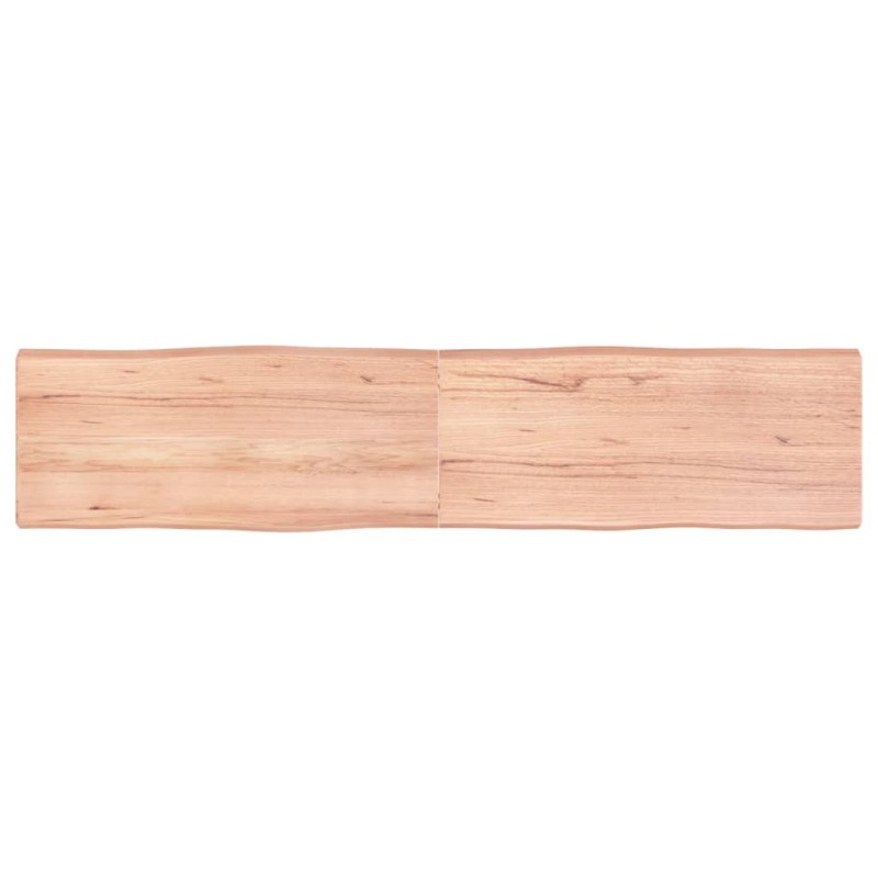 vidaXL Tablero mesa madera tratada borde natural marrón 180x40x(2-6)cm vidaXL Tablero mesa madera tratada borde natural marrón 180x40x(2-6)cm