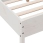 vidaXL Estructura de cama con cabecero madera pino blanco 140x200 cm vidaXL Estructura de cama con cabecero madera pino blanco 140x200 cm
