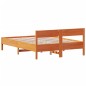 vidaXL Estructura cama con cabecero madera pino marrón cera 140x200 cm