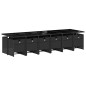 vidaXL Set comedor de jardín con cojines 13 pzas ratán sintético negro