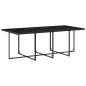 vidaXL Set comedor de jardín con cojines 13 pzas ratán sintético negro vidaXL Set comedor de jardín con cojines 13 pzas ratán sintético negro