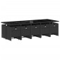 vidaXL Set comedor de jardín con cojines 15 pzas ratán sintético negro vidaXL Set comedor de jardín con cojines 15 pzas ratán sintético negro