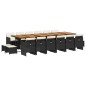 vidaXL Set de muebles jardín 17 pzas con cojines ratán sintético negro vidaXL Set de muebles jardín 17 pzas con cojines ratán sintético negro