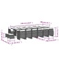 vidaXL Set de muebles jardín 17 pzas con cojines ratán sintético negro vidaXL Set de muebles jardín 17 pzas con cojines ratán sintético negro
