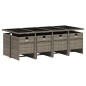 vidaXL Set comedor jardín 9 pzas y cojines ratán sintético gris vidaXL Set comedor jardín 9 pzas y cojines ratán sintético gris