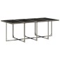 vidaXL Set comedor jardín 9 pzas y cojines ratán sintético gris vidaXL Set comedor jardín 9 pzas y cojines ratán sintético gris