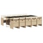 vidaXL Set comedor de jardín 11 pzas con cojines ratán sintético beige vidaXL Set comedor de jardín 11 pzas con cojines ratán sintético beige