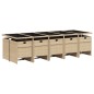 vidaXL Set comedor de jardín 11 pzas con cojines ratán sintético beige vidaXL Set comedor de jardín 11 pzas con cojines ratán sintético beige