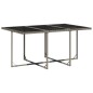 vidaXL Set comedor jardín 7 pzas y cojines ratán sintético gris vidaXL Set comedor jardín 7 pzas y cojines ratán sintético gris