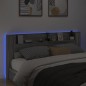 vidaXL Cabecero de cama con luz LED gris Sonoma 220x16,5x103,5 cm