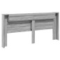 vidaXL Cabecero de cama con luz LED gris Sonoma 220x16,5x103,5 cm