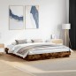 vidaXL Estructura de cama madera de ingeniería roble ahumado 180x200cm vidaXL Estructura de cama madera de ingeniería roble ahumado 180x200cm