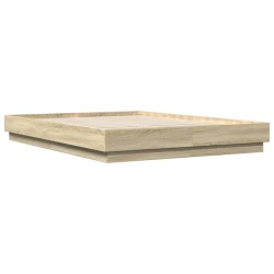 vidaXL Estructura de cama madera de ingeniería roble Sonoma 150x200 cm