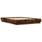 vidaXL Estructura de cama madera de ingeniería roble ahumado 150x200cm vidaXL Estructura de cama madera de ingeniería roble ahumado 150x200cm