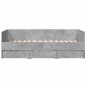 vidaXL Tumbona con cajones madera ingeniería gris hormigón 100x200 cm vidaXL Tumbona con cajones madera ingeniería gris hormigón 100x200 cm