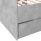 vidaXL Tumbona con cajones madera ingeniería gris hormigón 90x190 cm vidaXL Tumbona con cajones madera ingeniería gris hormigón 90x190 cm