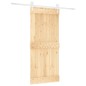 vidaXL Puerta corredera con herrajes madera maciza de pino 90x210 cm
