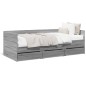 vidaXL Tumbona con cajones madera ingeniería gris Sonoma 100x200 cm vidaXL Tumbona con cajones madera ingeniería gris Sonoma 100x200 cm