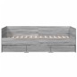 vidaXL Tumbona con cajones madera ingeniería gris Sonoma 100x200 cm vidaXL Tumbona con cajones madera ingeniería gris Sonoma 100x200 cm