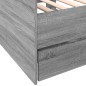 vidaXL Tumbona con cajones madera ingeniería gris Sonoma 100x200 cm vidaXL Tumbona con cajones madera ingeniería gris Sonoma 100x200 cm