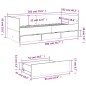 vidaXL Tumbona con cajones madera ingeniería gris Sonoma 100x200 cm vidaXL Tumbona con cajones madera ingeniería gris Sonoma 100x200 cm