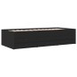 vidaXL Tumbona con cajones madera de ingeniería negro 100x200 cm vidaXL Tumbona con cajones madera de ingeniería negro 100x200 cm