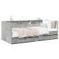 vidaXL Tumbona con cajones madera ingeniería gris hormigón 90x190 cm vidaXL Tumbona con cajones madera ingeniería gris hormigón 90x190 cm
