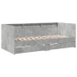 vidaXL Tumbona con cajones madera ingeniería gris hormigón 90x190 cm vidaXL Tumbona con cajones madera ingeniería gris hormigón 90x190 cm