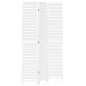 vidaXL Biombo separador de 3 paneles madera maciza Paulownia blanco vidaXL Biombo separador de 3 paneles madera maciza Paulownia blanco
